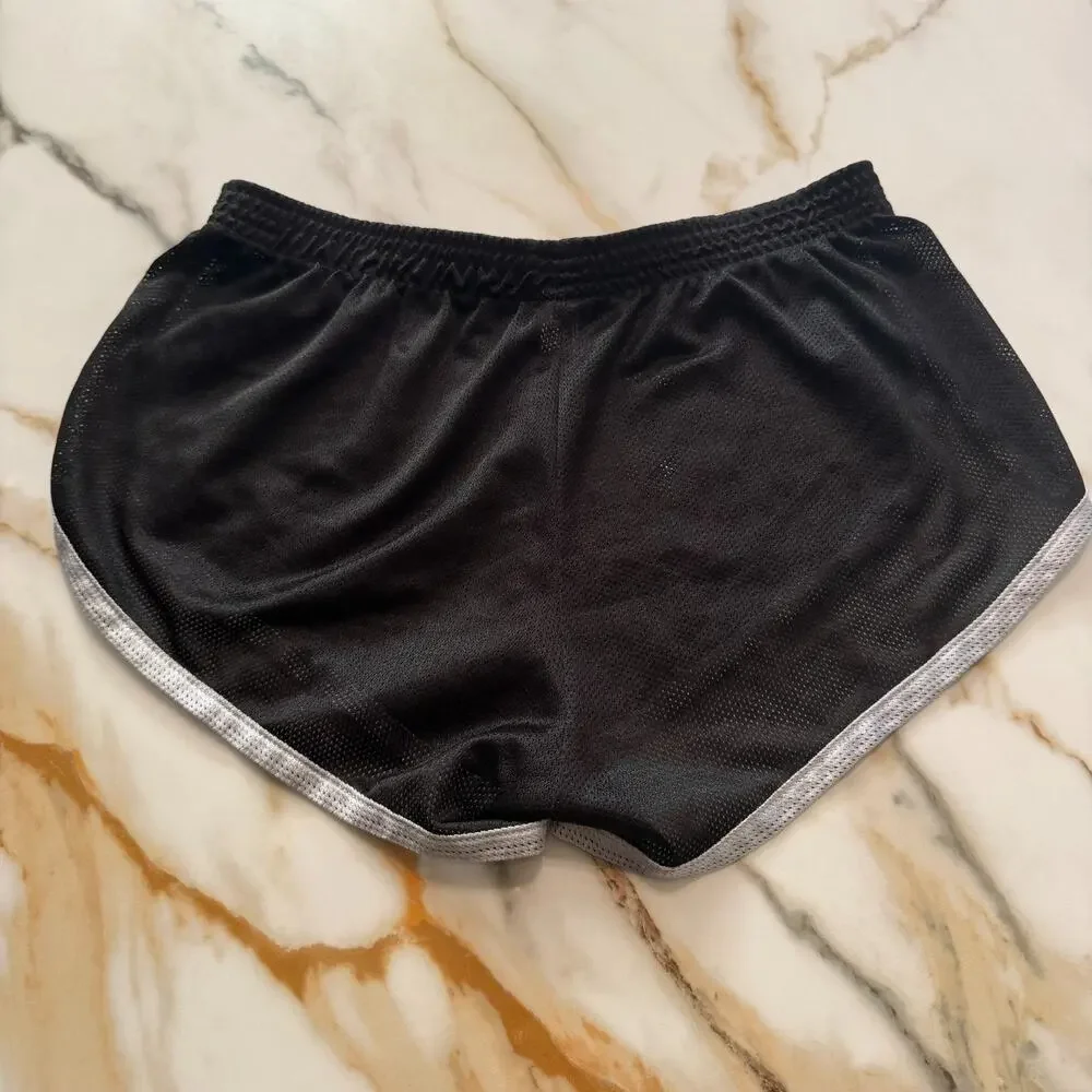 PreLoved N2N Bodywear Mens Athletic Split Mesh Shorts Color Black Size Medium